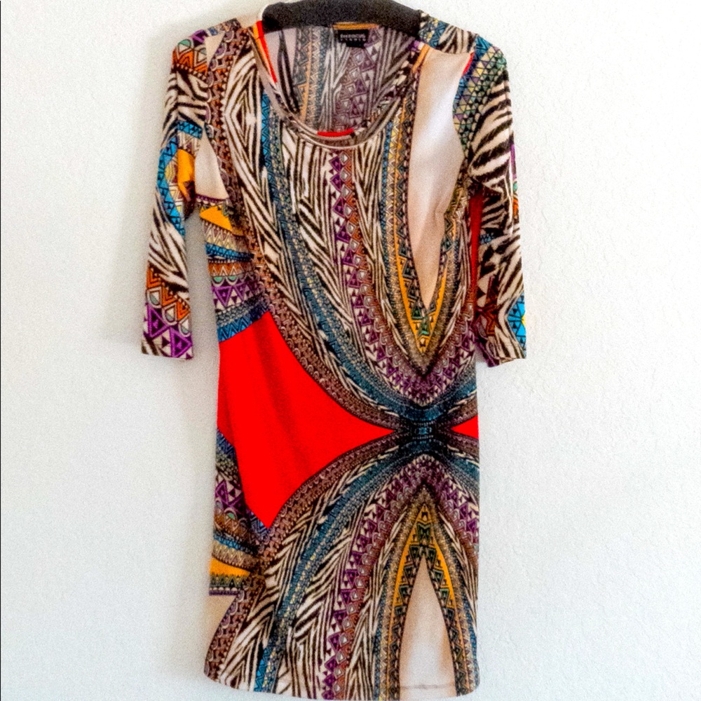 Animal Print Slip On Dress